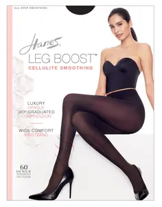 Hanes Cellulite Smoothing Women's Opaque Tights Intimates Comfortable Fit Soft Stretch Fabric Breathable Bb0004