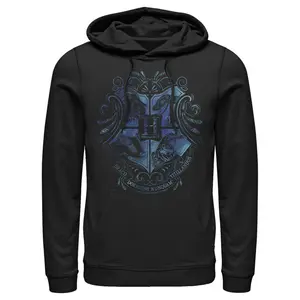 Men's Harry Potter Hogwarts Houses Blue Crest Pull Over Hoodie