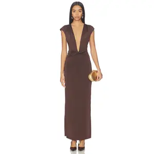 superdown Cataleya Maxi Dress in Dark Brown