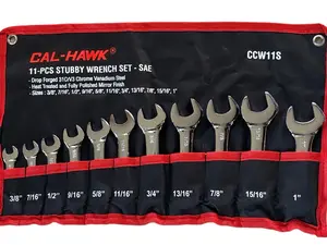 11 pc Combination Stubby Wrench Set