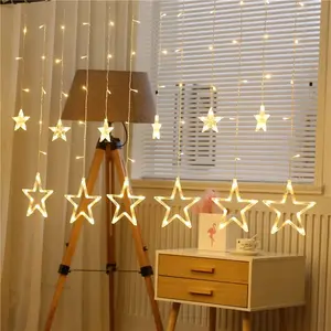 YI LIGHTING Twinkle Star Lights, LED Lights String, 12 Stars 138-LEDs Curtain Twinkle Lights, Ramadan Decorations for Home