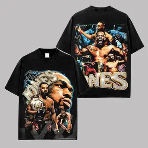Jon Jones Vintage Graphic Tee UFC Champion Shirt, Bones Jones MMA Legend T-Shirt, Fight Night Streetwear Unisex Tee, Gift For UFC Fans