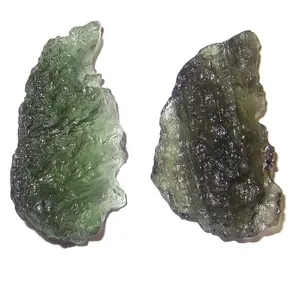 Moldavite Green Tektite Pair Cosmic Lover Soulmates