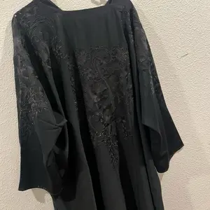 Abaya - Black Embroidered Design, Long Sleeves, Comfortable Fit, Versatile Style for Various Occasions