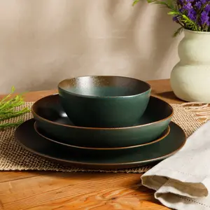 16-Piece Dinnerware Set for 4 - Reactive Glaze Stoneware - Palermo Sun