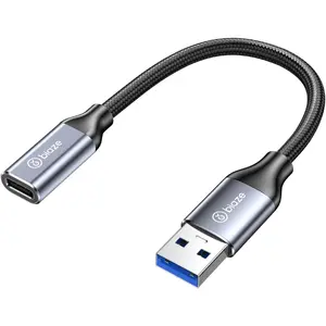 USB C Female to USB Male Adapter, USB A to USB C Cable Adapter with 10Gbps Data Transfer and Charging for Laptop, PC, Flash Disk, Quest Link, Charger