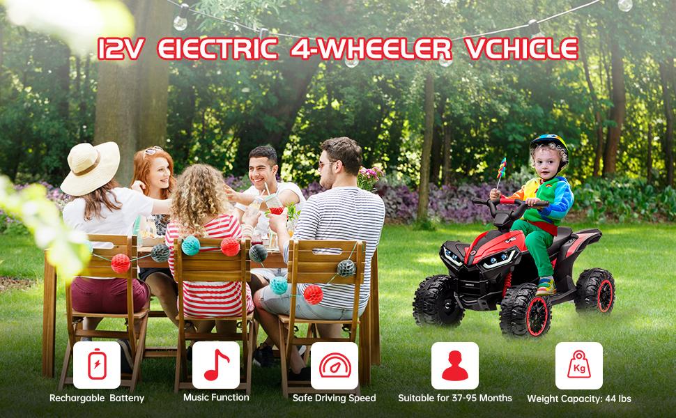 GARVEE 12V Electric Ride-On Tractor with Remote Control, 35W Dual Motors, Bluetooth Music/USB, Safety Belt, 3-Gear Shift, 7 LED Lights, Powered by Battery, Green