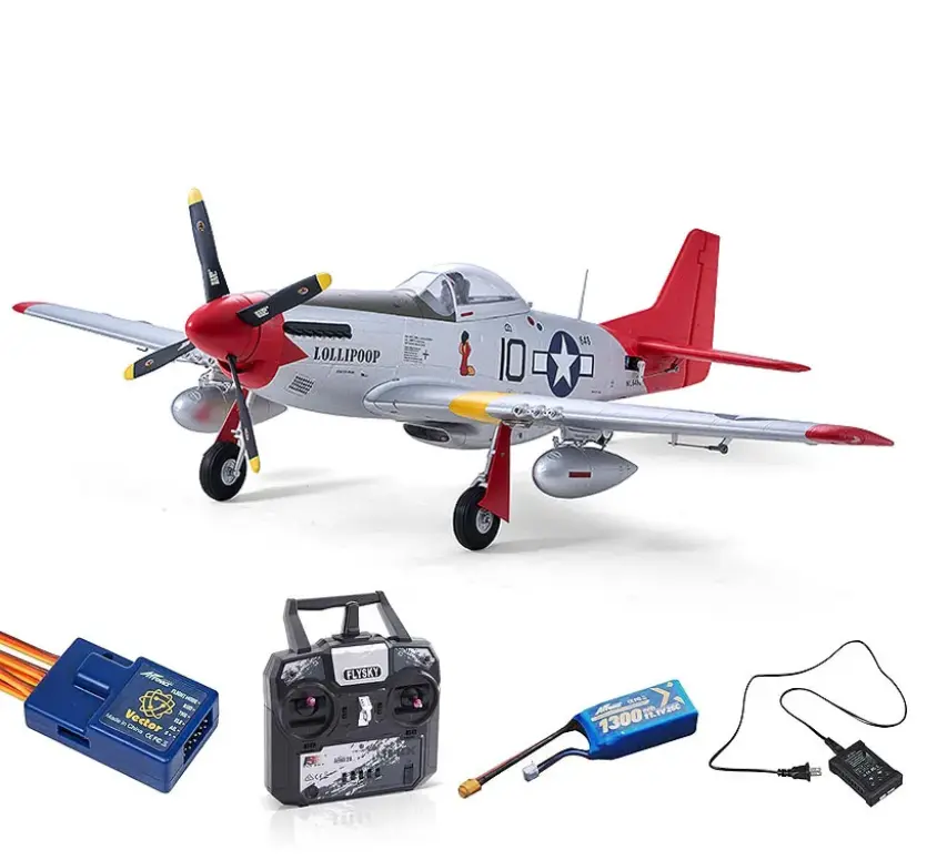 Arrows 850mm P-51D Mustang with Vector Flight Stabilization System PNP / RTF（RTF = plane, remote, battery battery charger，PNP=Transmitter, receiver, battery and charger not included),RC airplane, remote control plane,RC plane for beginners,