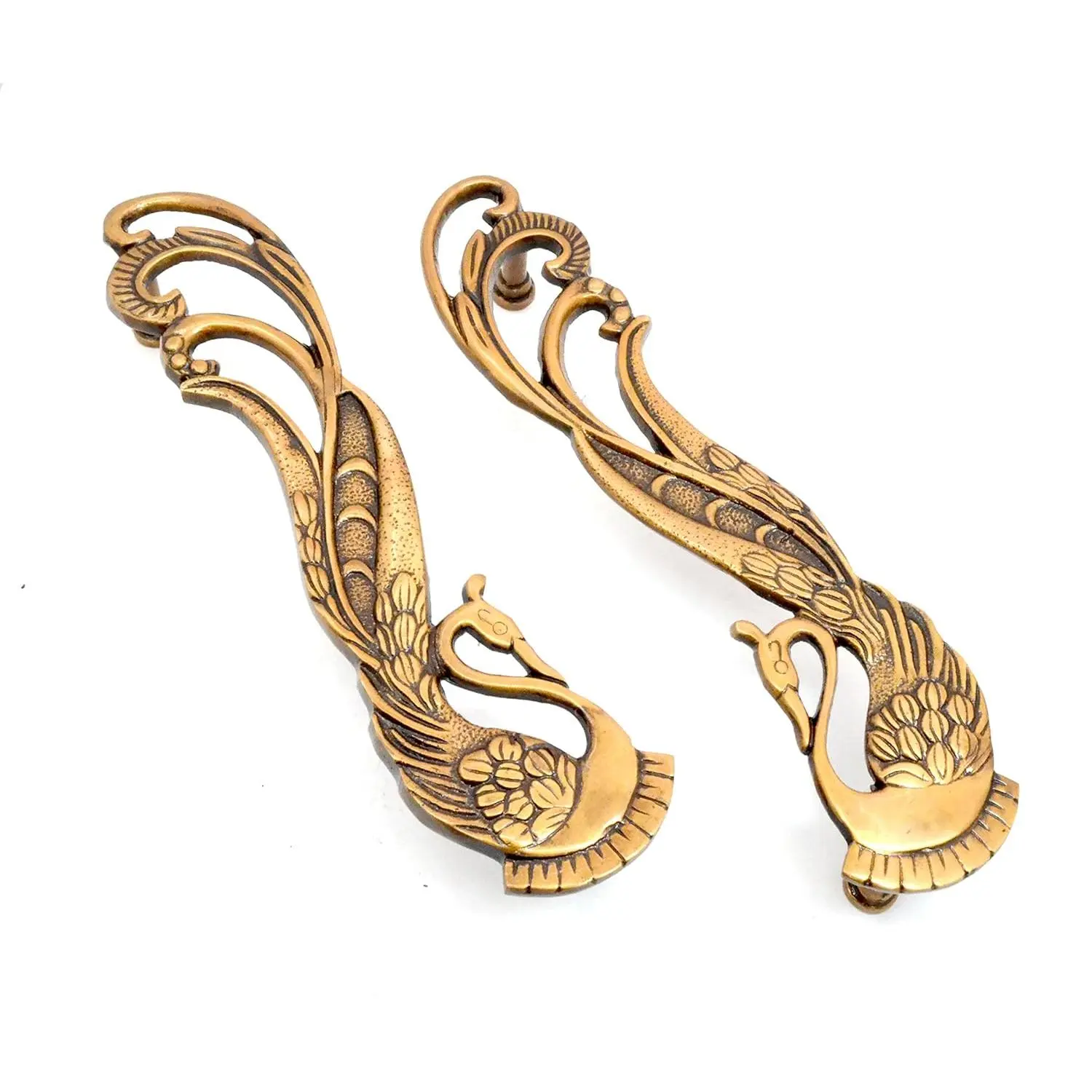 Brass Antique Peacock Door handle Brass Antique Peacock Door handle