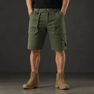 Men’s summer casual cargo shorts with multiple pockets — lightweight, suitable for everyday wear, outdoor activities, and leisure (solid color),loose fit,Fathersdaygift