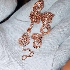 Hair Loc Jewelry four pieces All Copper