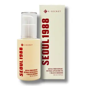 KSECRET SEOUL 1988 Serum Retinal Liposome 2% + Black Ginseng – Korean Anti-Aging Serum with Bakuchiol, Vitamin C & Peptides