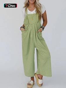 women's plaid print pocket wide leg overalls jumpsuit, casual sleeveless jumpsuit for daily wear, ladies clothes for all seasons
