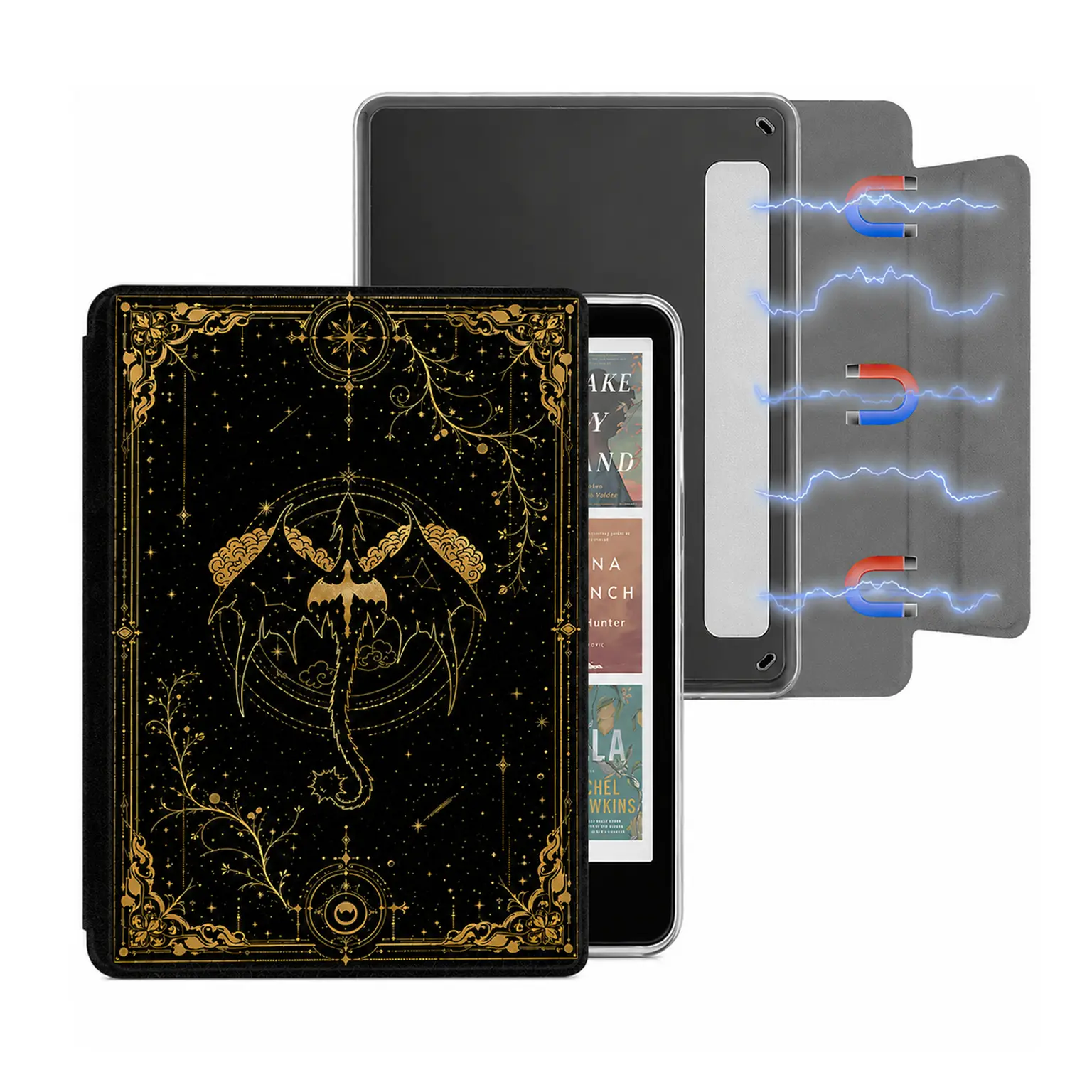 Fourth Wing Dragon Kindle Case | Fits 7" Kindle Paperwhite 12th Gen, Signature & Colorsoft (2024–2025) | Slim PU Leather Cover, Aesthetic Design, Clear Soft Back, Auto Wake/Sleep