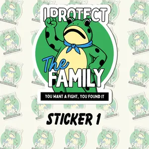 Frog Protect The Family Stickers Collection - Sticker - Decor