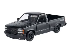 1992 Chevrolet 454 SS Pickup - Matte Black (MiJo Exclusives) Diecast 1:24 Scale Model - Motormax 73203MTBK