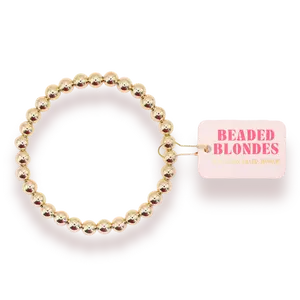 6MM Gold Beaded Bracelet