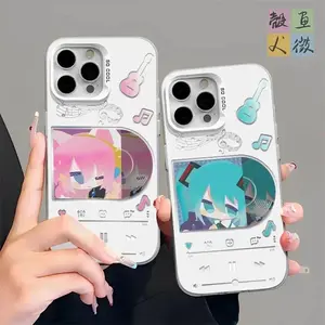 H-Hatsune M-Miku Mobile Phone Case Anime Peripheral Cute Cartoon Anti-fall Mobile Phone Protective Cover Japanese Kawaii Goods Gift
