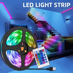 USB LED Light Strip 33 Feet 10 Meters RGB Colorful Light Strip,, Adjustable Design, 800-1000 Lumens, USB Powered, Suitable for Bedroom, Living Room, Party and Event Decoration, Cool Atmosphere Lighting, Intelligent Long-Lasting Design, gamer