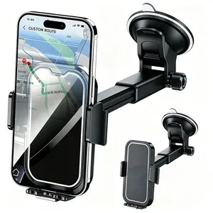 Car Phone Holder [Military-Grade Suction] Phone Stand for Car [Super Stable] Automobile Car Mount for iPhone Universal Accessories Air Vent Dashboard Windshield Mount Fit Vehicle Accessories