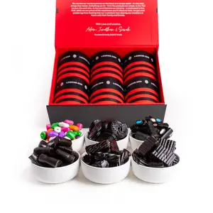 Black Licorice Sampler Pack Gift Box - Elegant Packaging for Licorice Lovers Dessert Candy