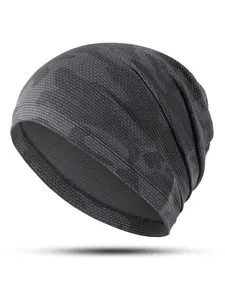 Solid Color Mesh Breathable Beanie, Outdoor Sports Cycling Baseball Tennis Cycling Soft Elastic Hat Sports Outdoor Hats for Men & Women