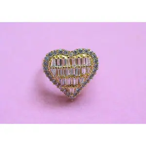 Iced Out Heart Ring