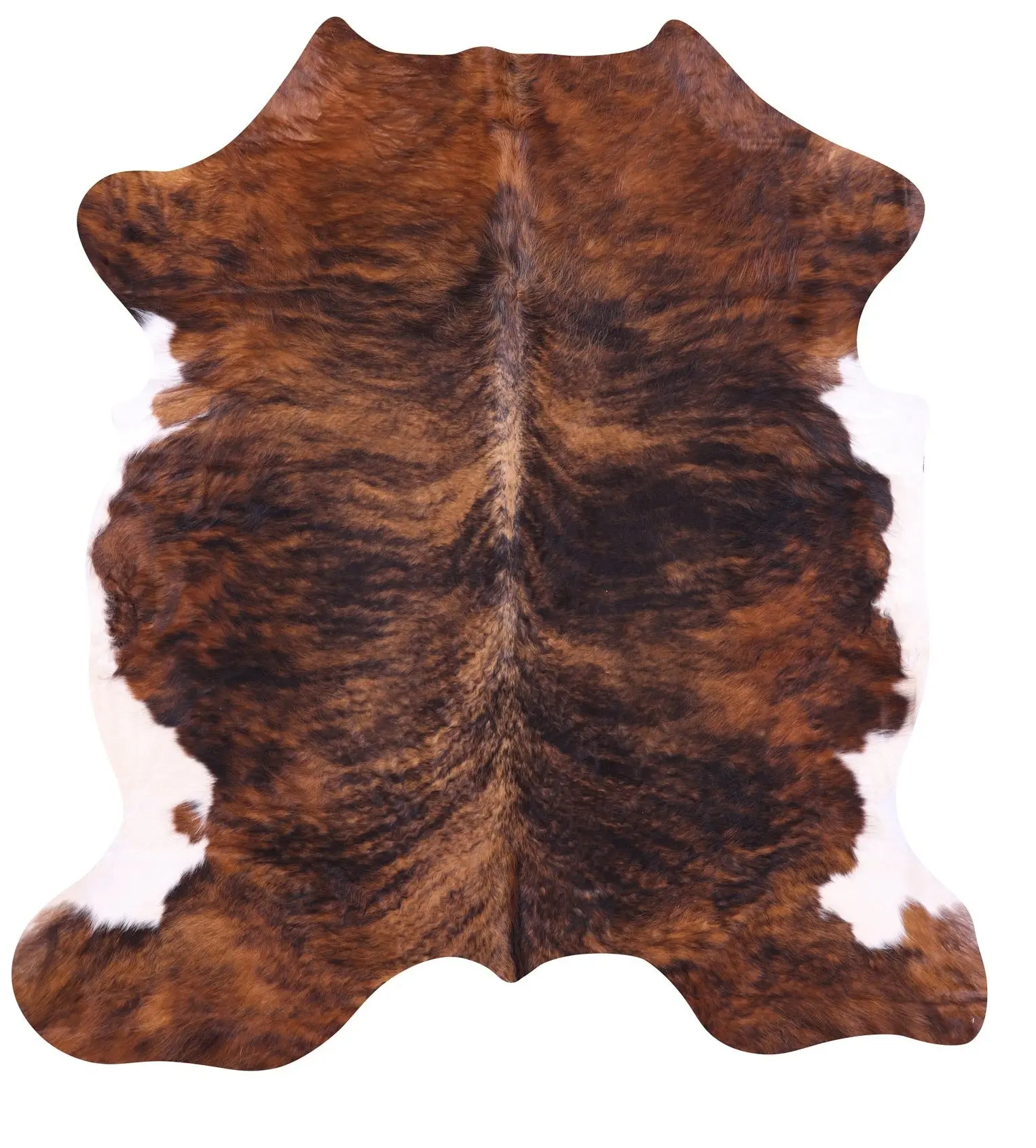 SUPER SALE Brindle Natural Cowhide Rug - Large 6'8"H x 6'0"W