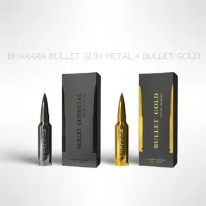 Bharara Bullet Gun Metal + Bullet Gold – 3.4 Fl Oz / 100 ml Each – Men’s Eau de Parfum Bundle