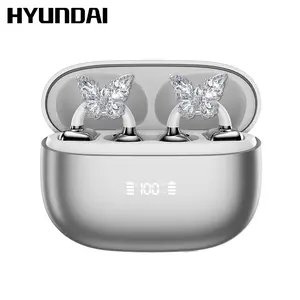 HYUNDAI Clipbuds 7 Clip-on Design Wireless Headphones, Powerful Sound Effects for Music, Dustproof & Waterproof Sports Earbuds for Running, Workout, Audio