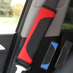 Breathable Car Seat Belt Shoulder Cover, PU Leather Safety Belt Protective Cover, Car Interior Accessories for Car Decoration