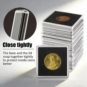 10pcs Coin Capsule Holder with Adjustable Pad 5 Sizes 20 - 40mm Storage Case for Coins Medals Stamps Collectibles for Ages 12+