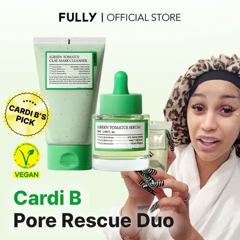 [FULLY Official Shop] Green Tomato Basic Pore Care Routine Bundle(Clay Mask Cleanser + Serum) Cleansing Skincare