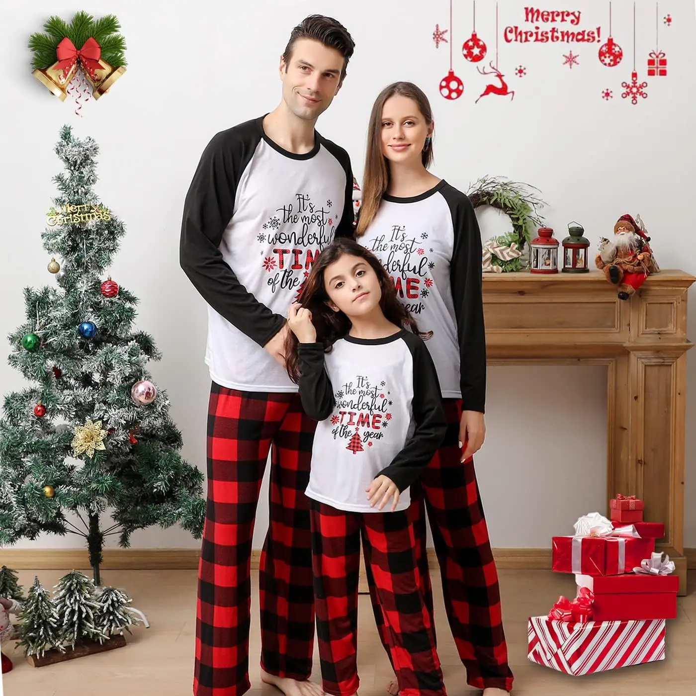 Christmas Winter Matching Pajamas for Family for Women, Men, and Kids Pajama Set Top