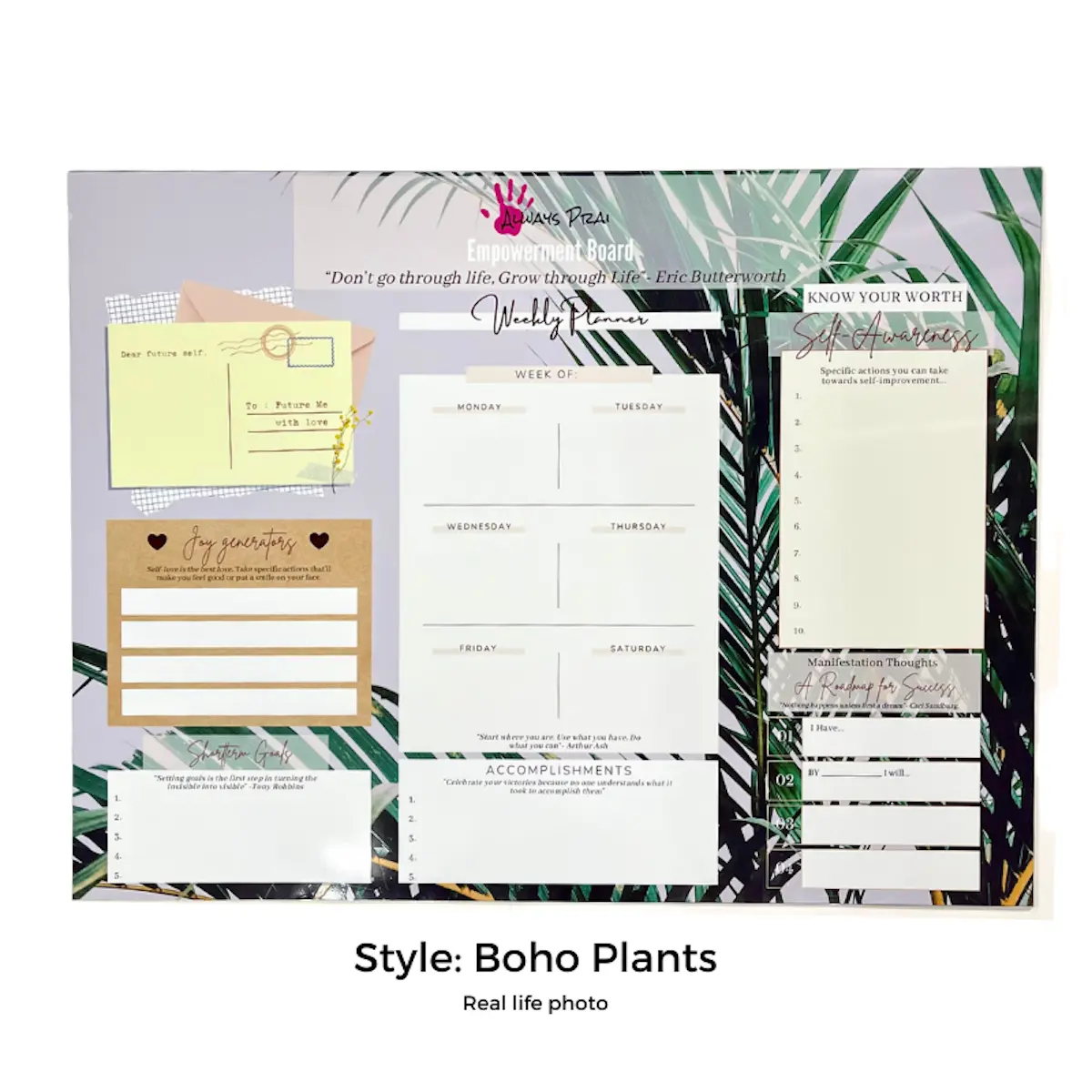 Empowerment Boards- Dry Erase Wall Planner & Vision/Manifestation Board: Peel & Stick Sticker- 36'' W x 27''H