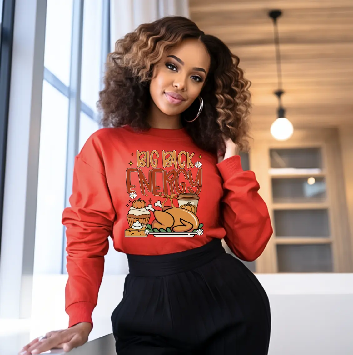 Big Back Energy Thanksgiving  DTF Transfers, Heat Transfers, DIY Print
