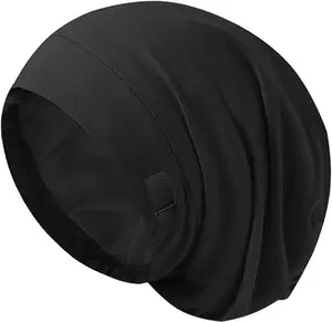 Ladies' silk hat, adjustable silky satin lined nightcap, silk wrapped casual brimless hat