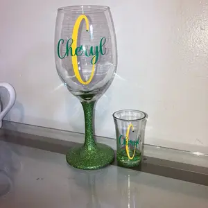 Personalized Wine Glass Set glitter wineglass fall glassware custom wineglasses viral cups stemware christmas princess house cup drinkingglass red mug new grandma mom mug unique birthday gift elegant bridesmaid gift friend gift novelty gift cocktail wine