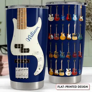 Personalized Guitar Tumbler, Electric Guitar Collection, Gifts For Guitar, Guitar Tumbler, Gift for Music Lovers, Guitar Lovers Gifts, Gift For Men, Dad Gift Classic Drinkware