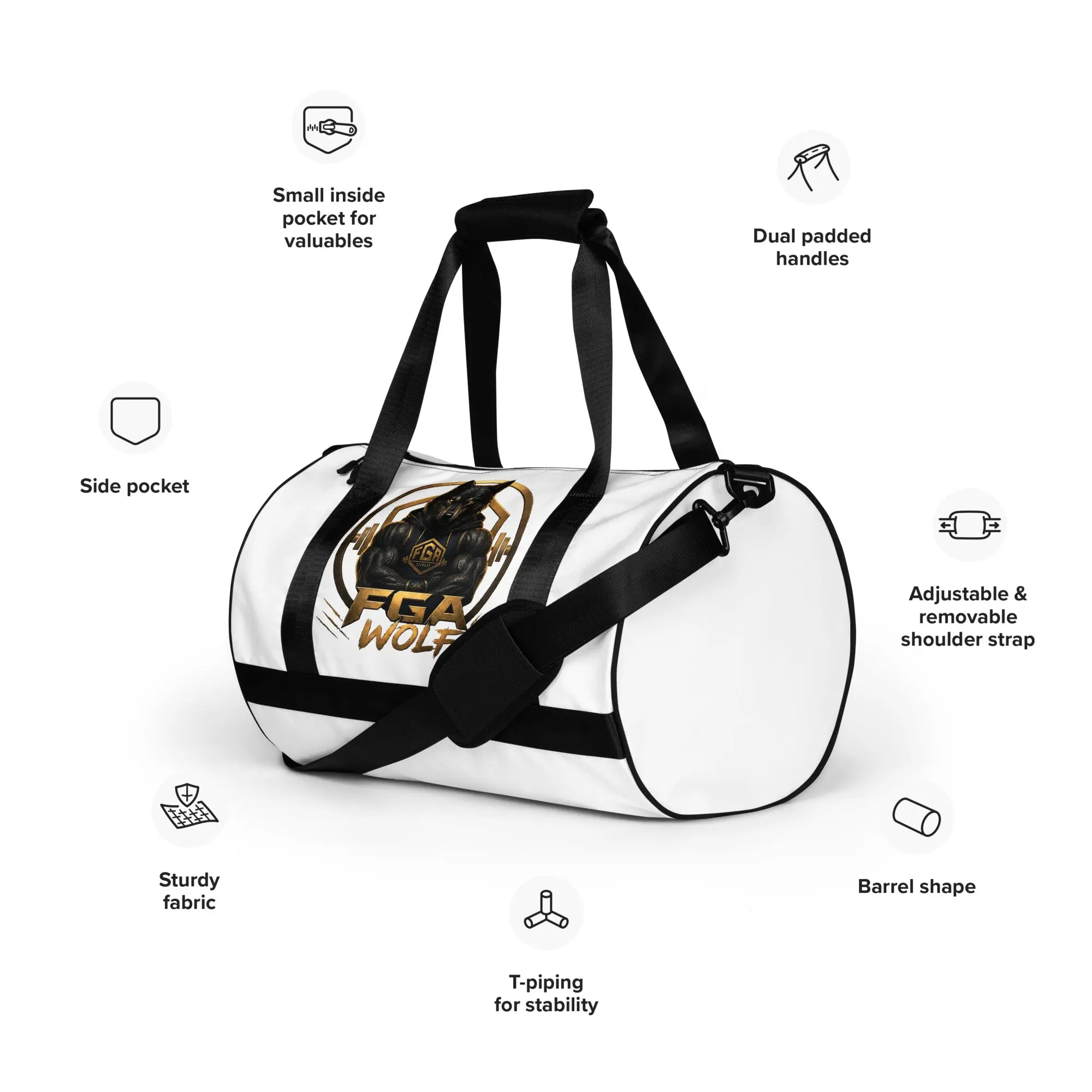 All-over print gym bag