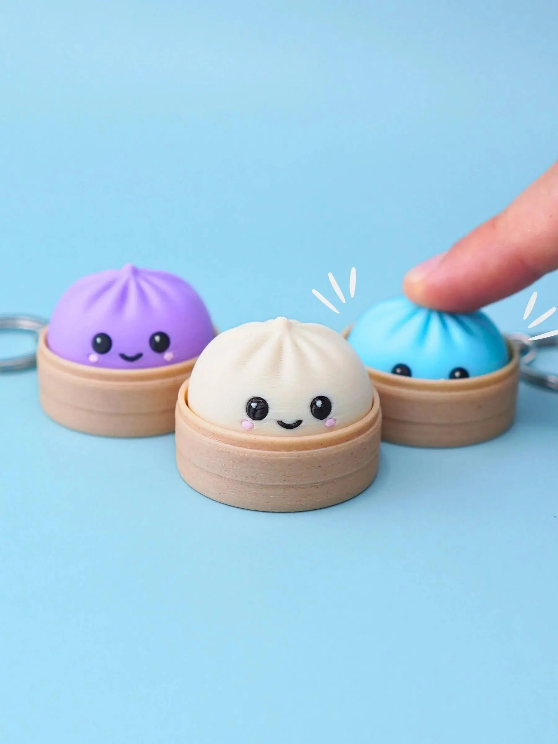 Kawaii Charm Baozi Dumpling Fidget Clicker - Home Decor Statue Figurine