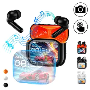 Earbuds Wireless Bluetooth 5.4 Touch Screen Earphones with 3 Scene Modes, 7 Audio Styles, 10mm Speaker, 6H Playback 30H Standby, Smart Touch Control Noise Reduction for Cycling Travel Entertainment