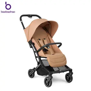 [tiktokshopmemorialday] Baobaohao Z5 Lightweight Baby Stroller, One-Button Folding, Four-Wheel Shock Absorption, Breathable Mesh Fabric Canopy for Air Travel & Outdoor Fun