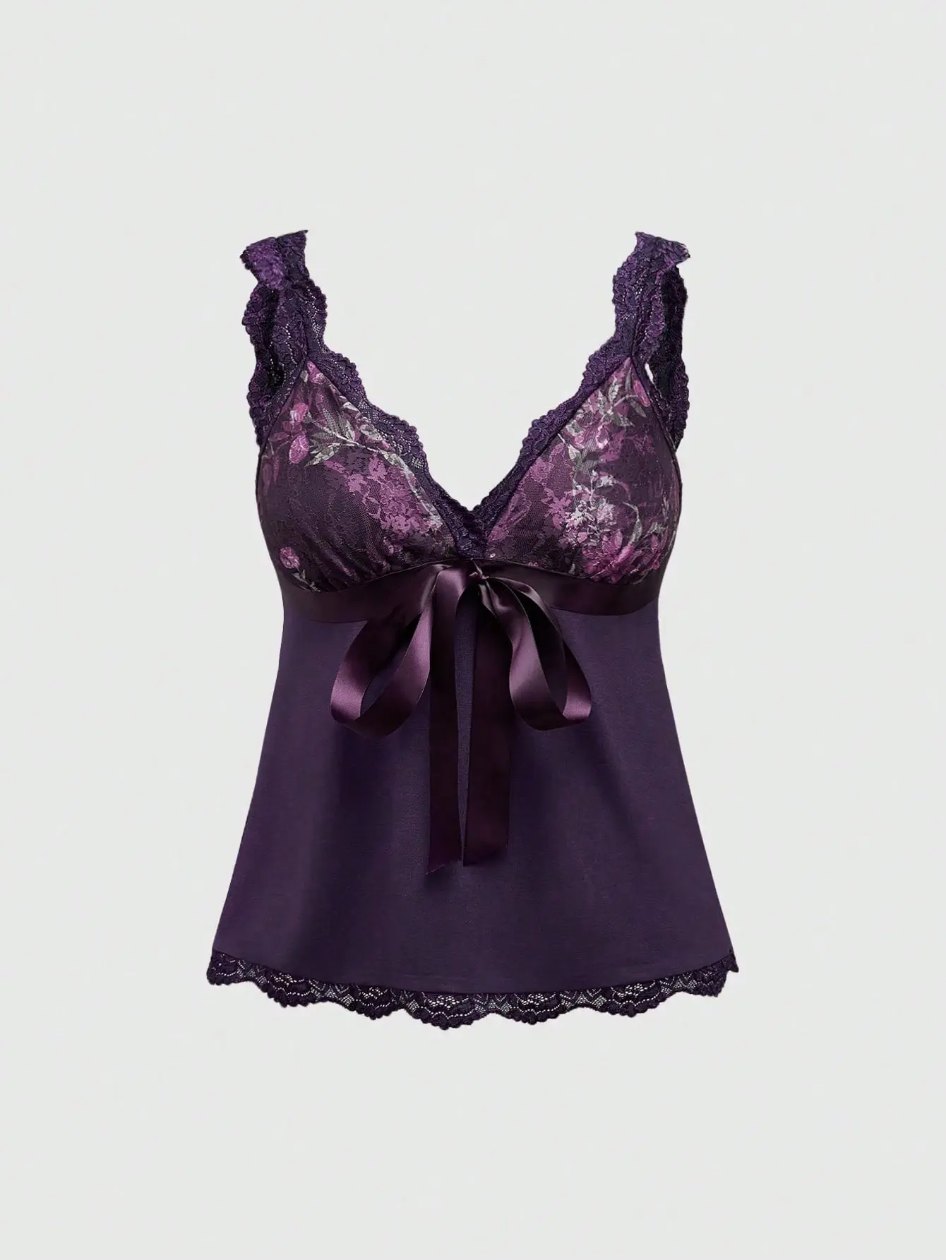 LUSHLACE Women's Fairycore Camisole Rose Lace Pattern for Spring Summer Valentine