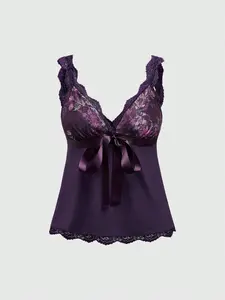 LUSHLACE Women's Rose Lace Pattern Camisole for Summer Valentine's Day