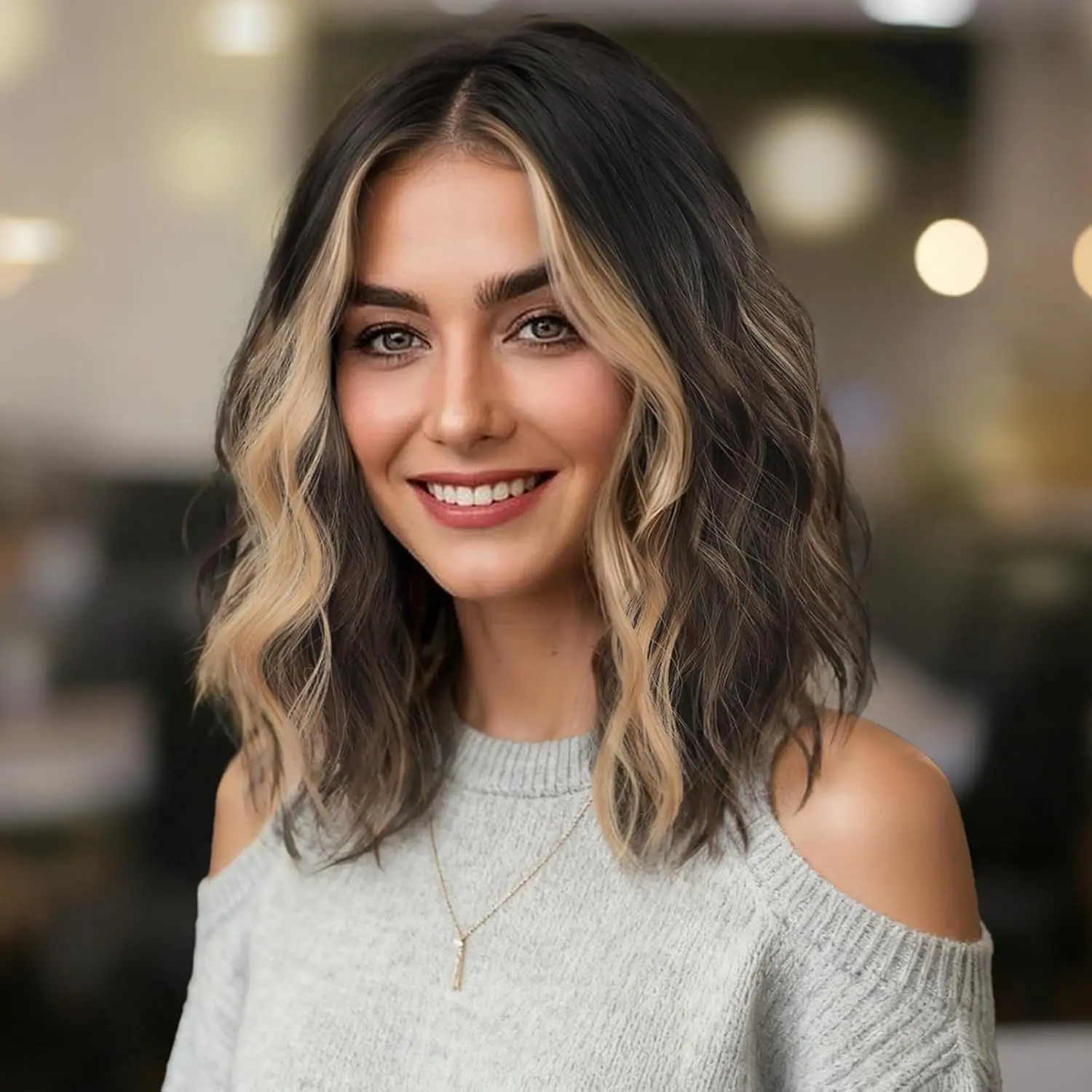 Dark Brown Mixed Blonde