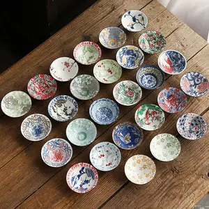 Two-tone Blue and White Porcelain Conical Tea Cup Ceramic Kung Fu Tea Set for Tasting Drinkware Tumblers