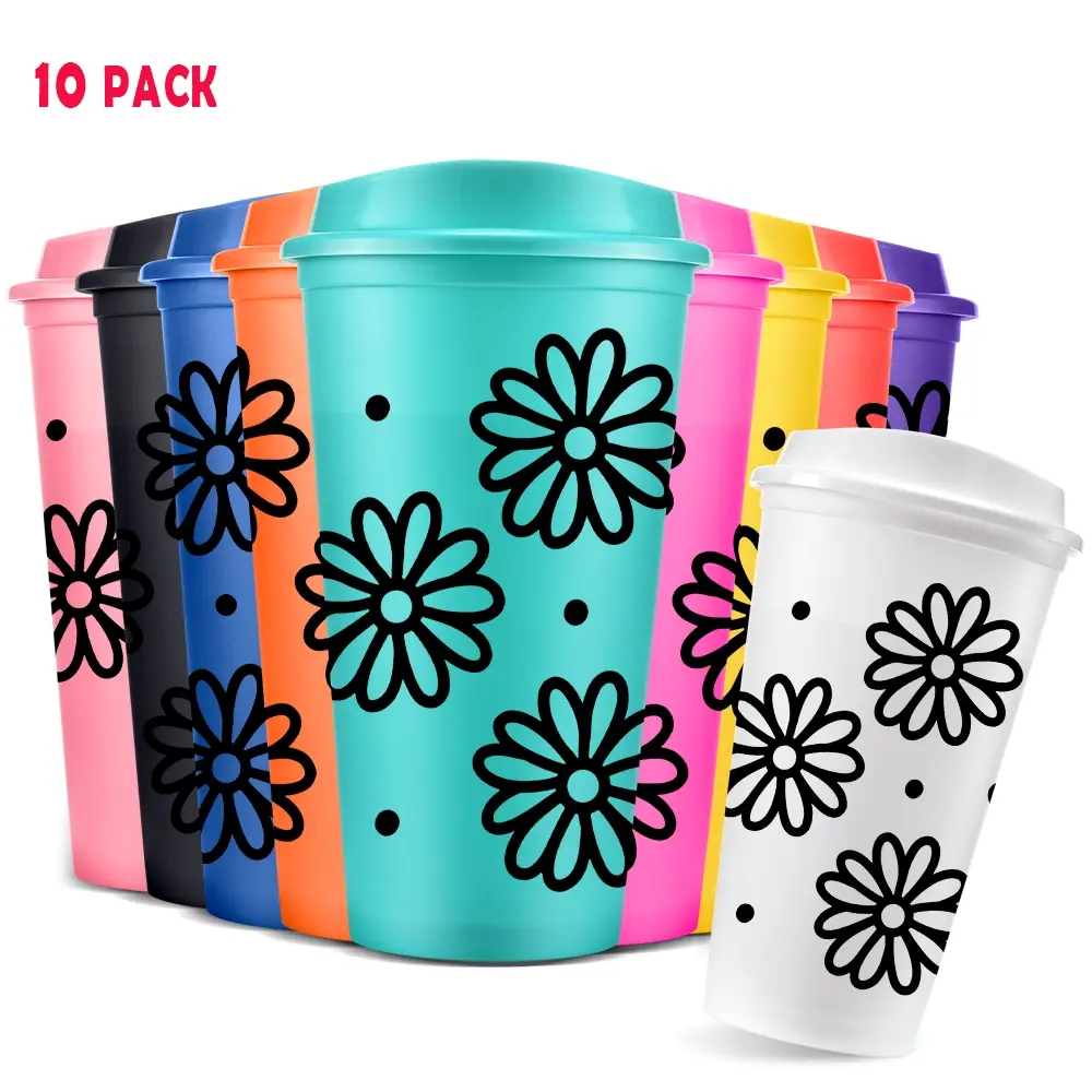 10pcs/16oz/475ml/Floral Design Plastic Tumblers With Lid,Iced Coffee Cup,Perfect  Birthday, Christmas, And Anniversary Gifts,The Best Gift For Family And  Friends,Halloween Gift,Thanksgiving Gifts,Water Bottle,Holiday Party  Supplies - TikTok Shop