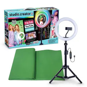 Studio Creator V2 Video Maker Kit with LED Ring Light & Green Screen