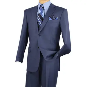 Mens 2 Button Weave Pattern Sharkskin Suit in Blue